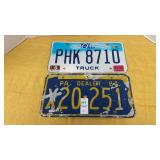 License Plates- variety - lot of 2