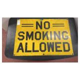 NO SMOKING ALLOWED metal sign 20in x 14in