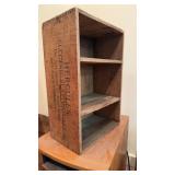 antique wooden dovetail box Hercules electric