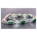 585 14k bracelet w/ jade stones