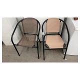 Two Metal Patio Chairs