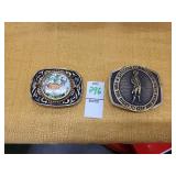 2 belt buckles