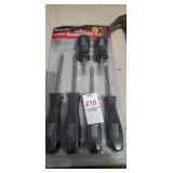 6 piece screwdriver set. Tape measure, and hammer