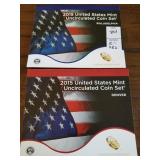 2015 US Mint UNC coin sets D &P