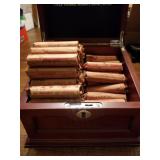 46 rolls of 40s pennies, 16 rolls of 30s pennies,