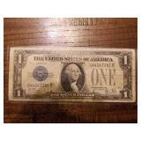 Series 1928B one dollar silver certificate blue