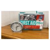 First Aid kit as well as ACURITE clock