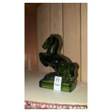 Green glass horse