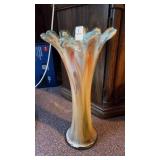 16 Inch Swung Glass Vase Salmon Color