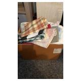 Box lot of various sewing material