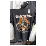 Warning Biker Shirt Size Medium