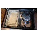 Lot of Baking Sheets and Lids