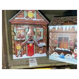 2 Winter gingerbread storage containers