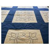 Vintage handmade quilt - 66 x 68