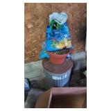 Trashcan, and outdoor planting supplies