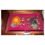 Jewelry box and assorted jewelry