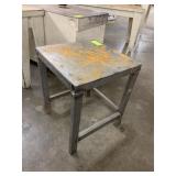 METAL WORK TABLE, 20" X 20" X 24" H