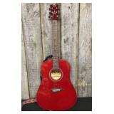 Dean Musical Instruments Transparent Red Acoustic