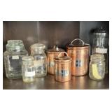 Lot Including Copper Kitchen Canister Set, Ball-Ma