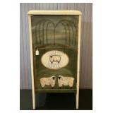 Primitive Style Hand Painted Vintage Wooden Cabine