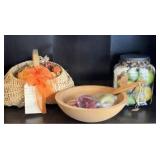 Handmade Buttocks Style Basket (12"W) With Wooden