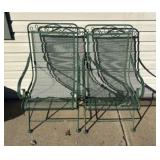 Pair Of Wrought Iron Patio Chairs