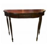 Mahogany Federal Style Hall Table With Fluted Legr