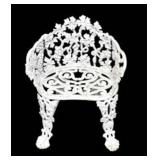 Cast Iron Victorian Style Garden Chair 12"X22"X27"