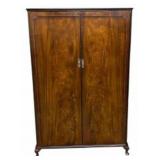 Mahogany Queen Ann Style Wardrobe Or Armoire With