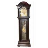 Large Empire Style Mahogany Grandfather Clock With