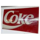 Plastic Enjoy Coke Sign 30inx50in