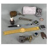 Locks, Watches, RT 66 Pen, Spark Plug and Smalls