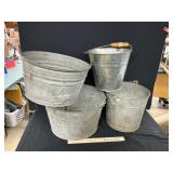 Galvanized buckets