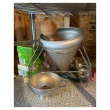 Strainer, and canning items