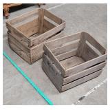 2 wooden crates