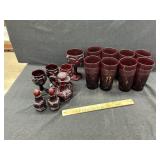 Ruby red glassware