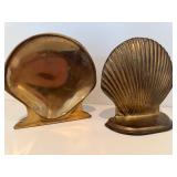 Brass shell bookends