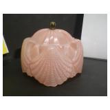 Pink Boudoir Lamp Shade, Glass