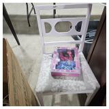 Pink chair and dress up doll kit