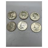 6 - USA Kennady Half Dollars 1964, 66