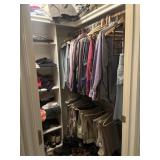 Mens clothing, shoes, contents of closet