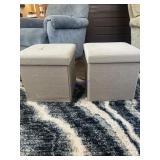 (2) matching storage ottomans 1ftx1ft