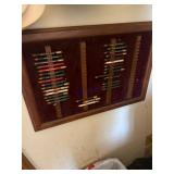 Wooden Display Case with Golf Course Pencils