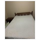 Queen size bed & 2 matching end tables- matches