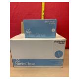 New Case of 10 blue Nitrile Gloves size L