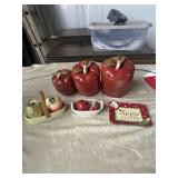 Apple 3 pc canister set, 2 sets of apple salt &