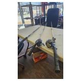 3- fishing poles and reels