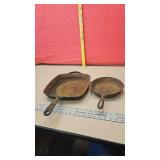 2- cast iron skillets