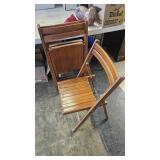 3- wood folding chairs