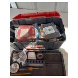 Craftsman toolbox and contents- sand paper and